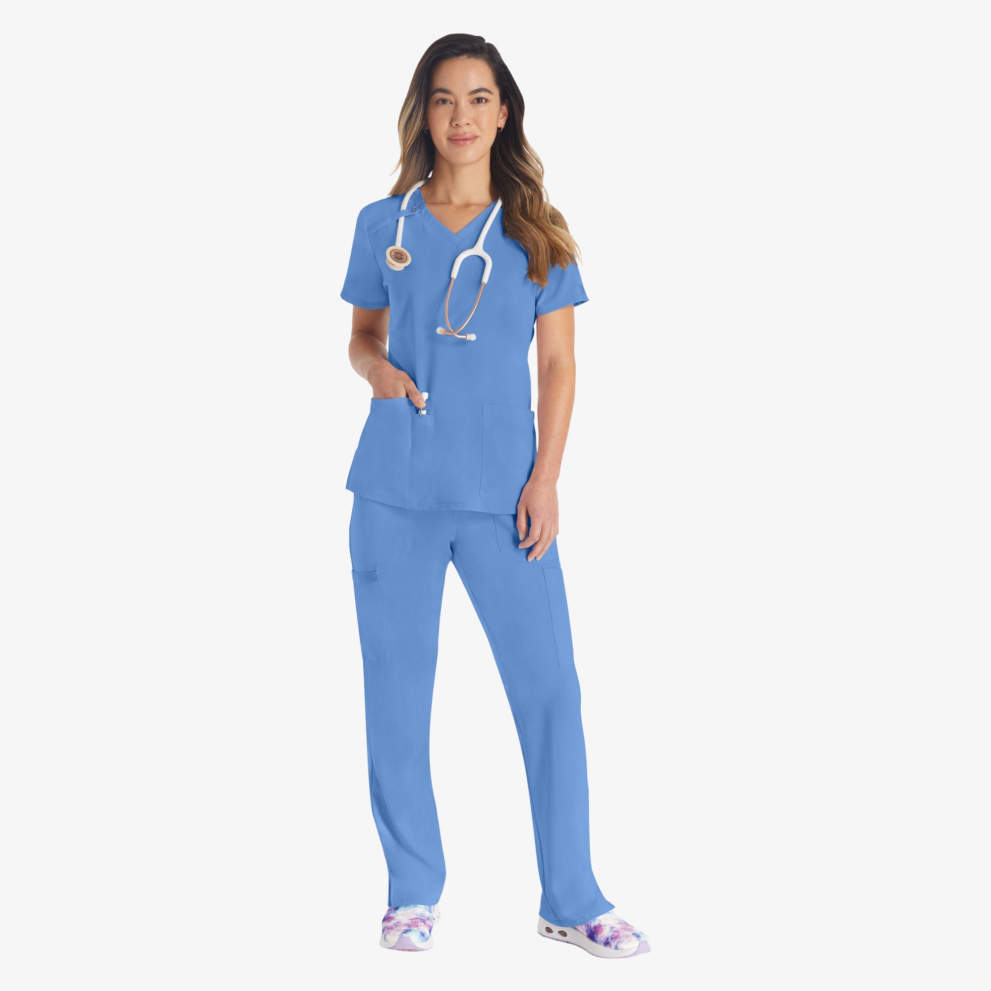 "Women's EDS Essentials V-Neck Scrub Top"