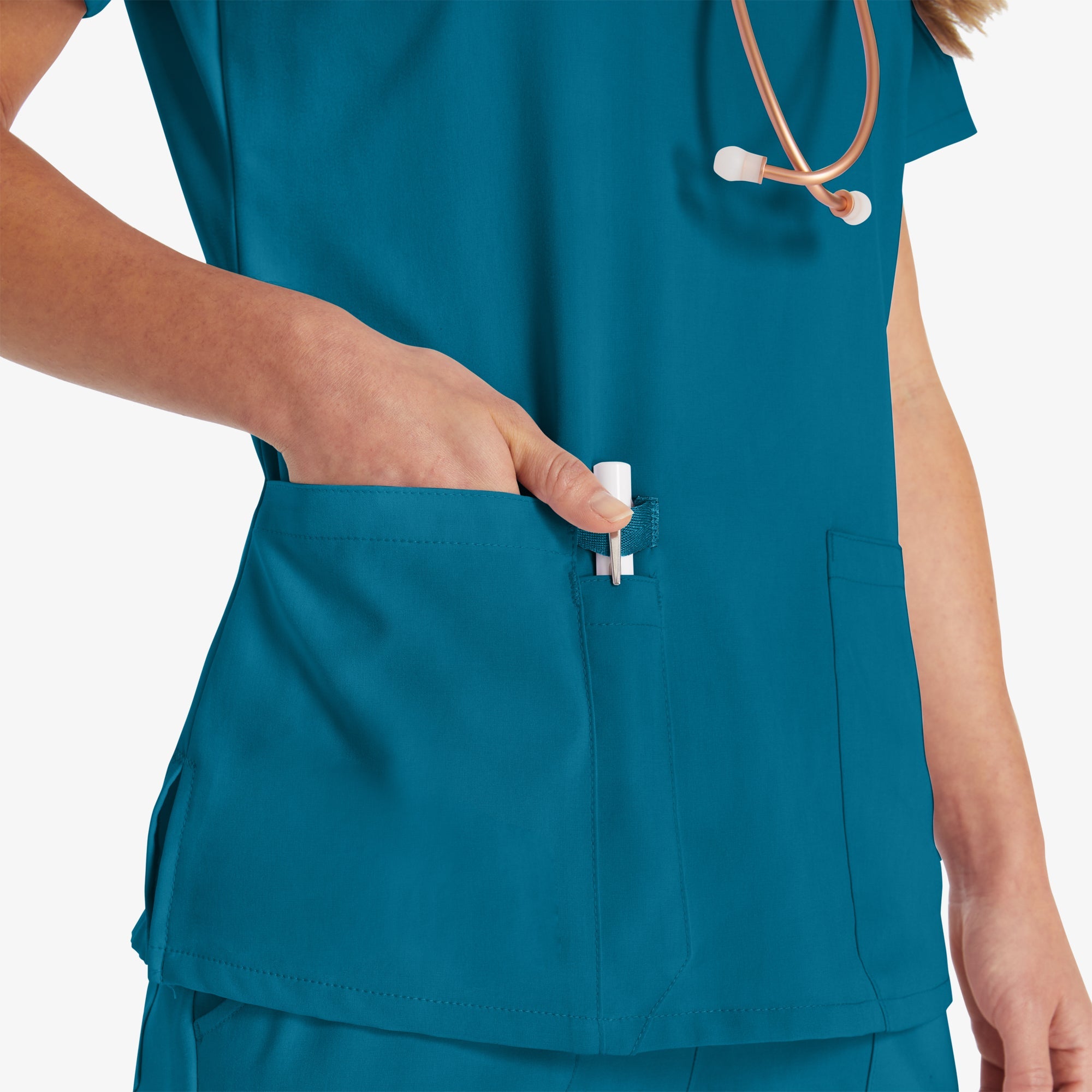 "Women's EDS Essentials V-Neck Scrub Top"
