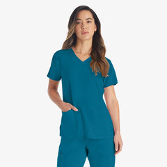 "Women's EDS Essentials V-Neck Scrub Top"
