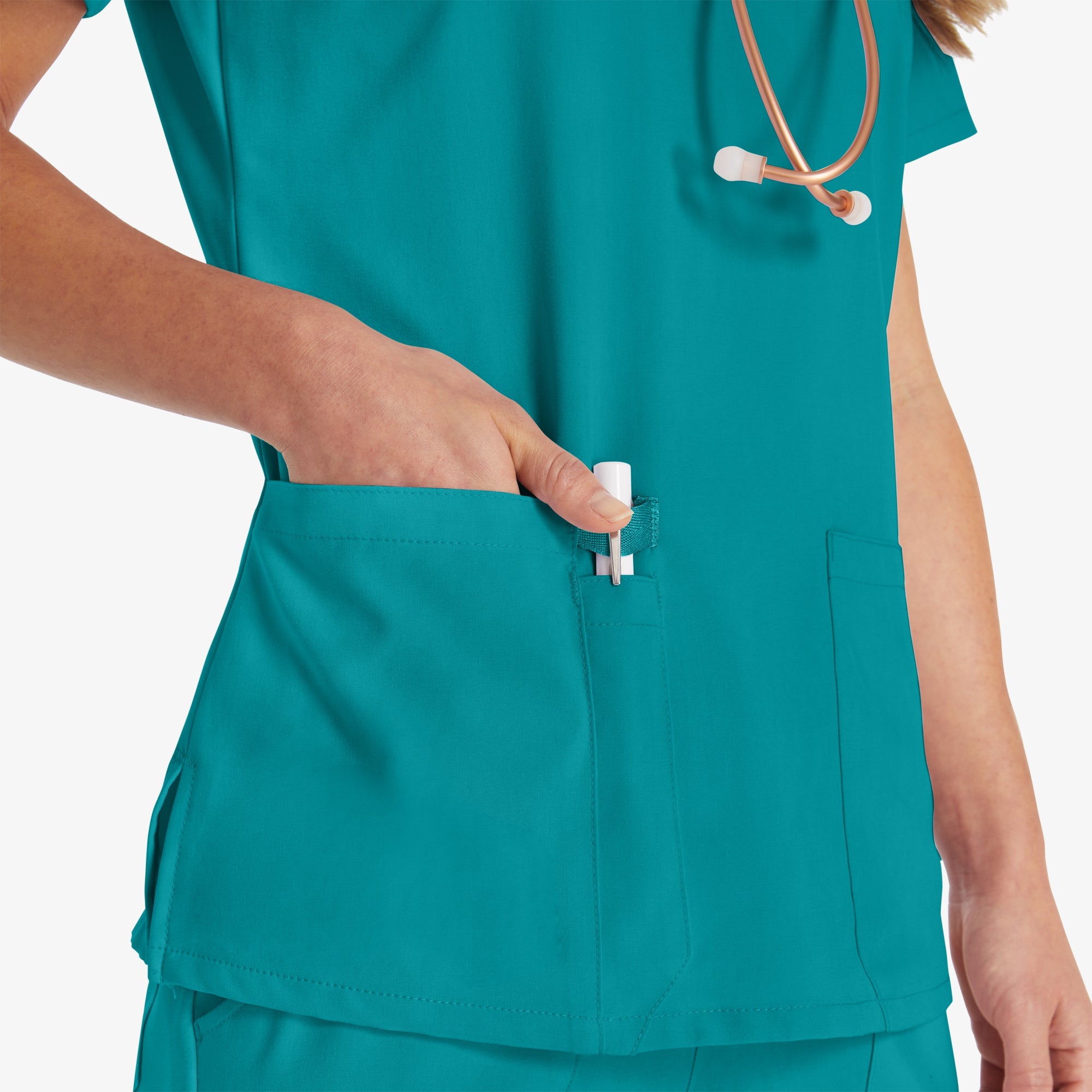 "Women's EDS Essentials V-Neck Scrub Top"