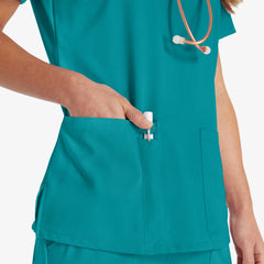 "Women's EDS Essentials V-Neck Scrub Top"