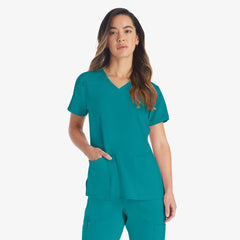 "Women's EDS Essentials V-Neck Scrub Top"