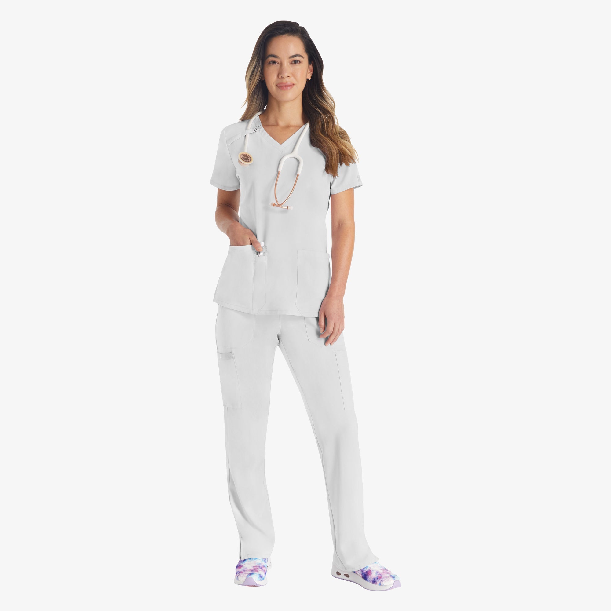 "Women's EDS Essentials V-Neck Scrub Top"