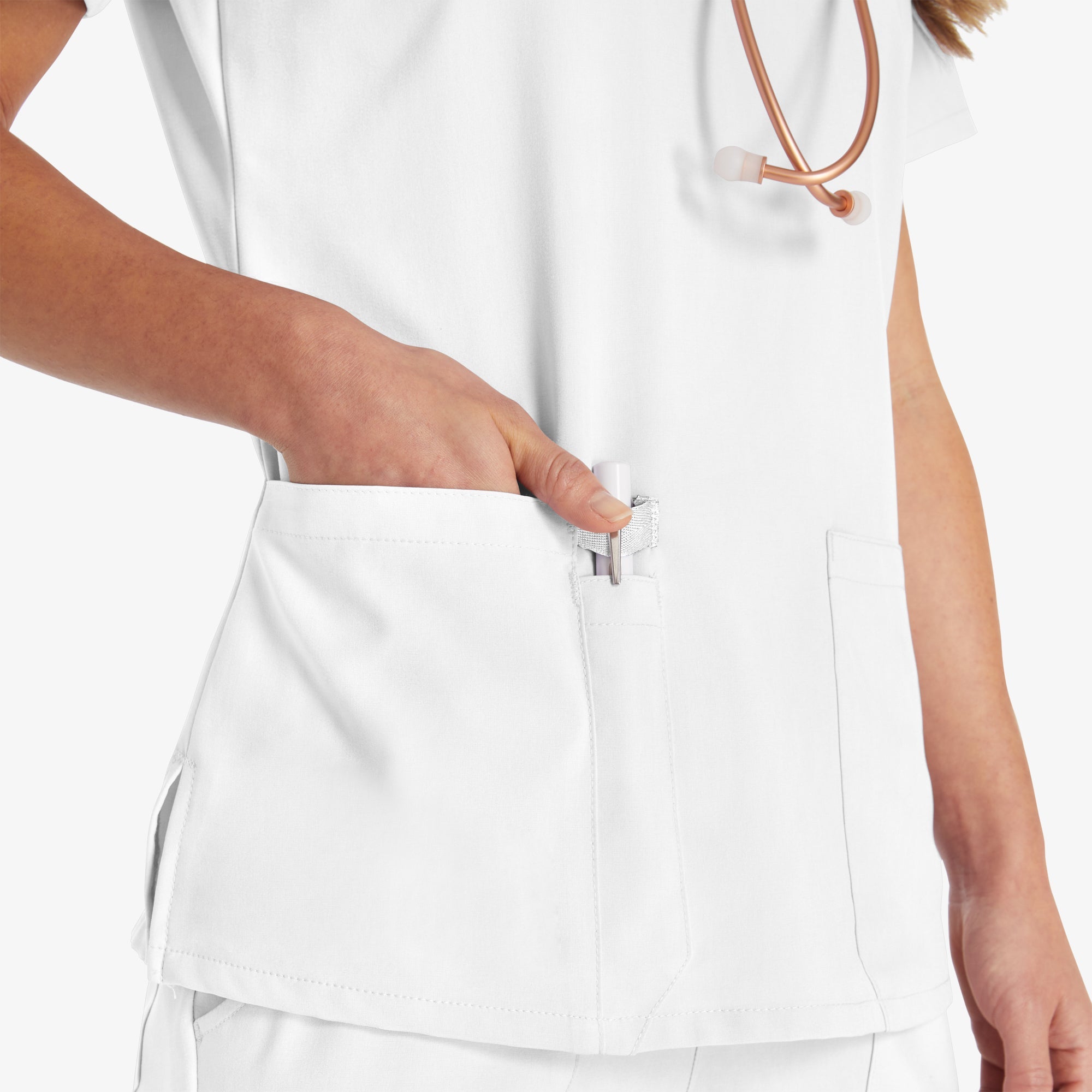 "Women's EDS Essentials V-Neck Scrub Top"
