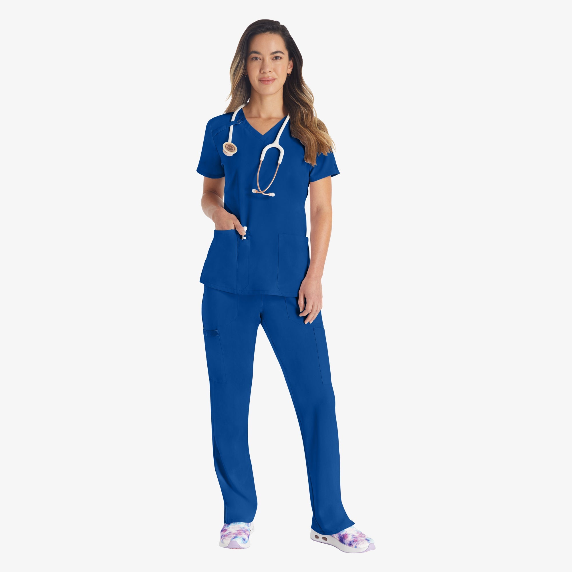 "Women's EDS Essentials V-Neck Scrub Top"