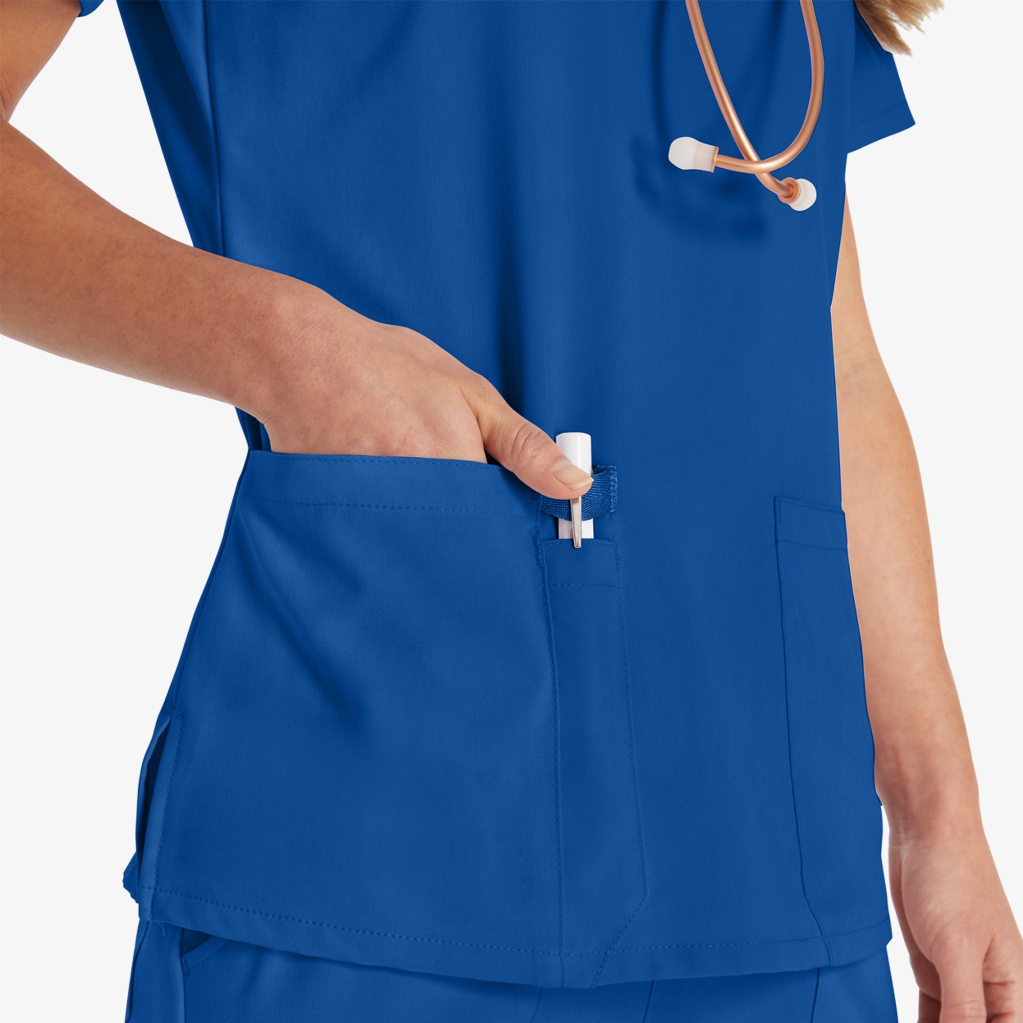 "Women's EDS Essentials V-Neck Scrub Top"