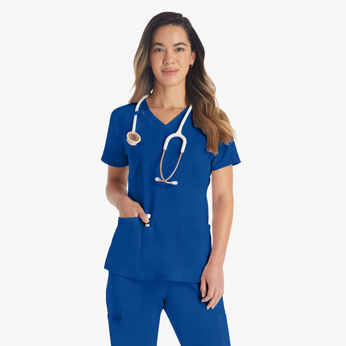 "Women's EDS Essentials V-Neck Scrub Top"