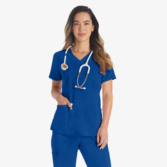 "Women's EDS Essentials V-Neck Scrub Top"