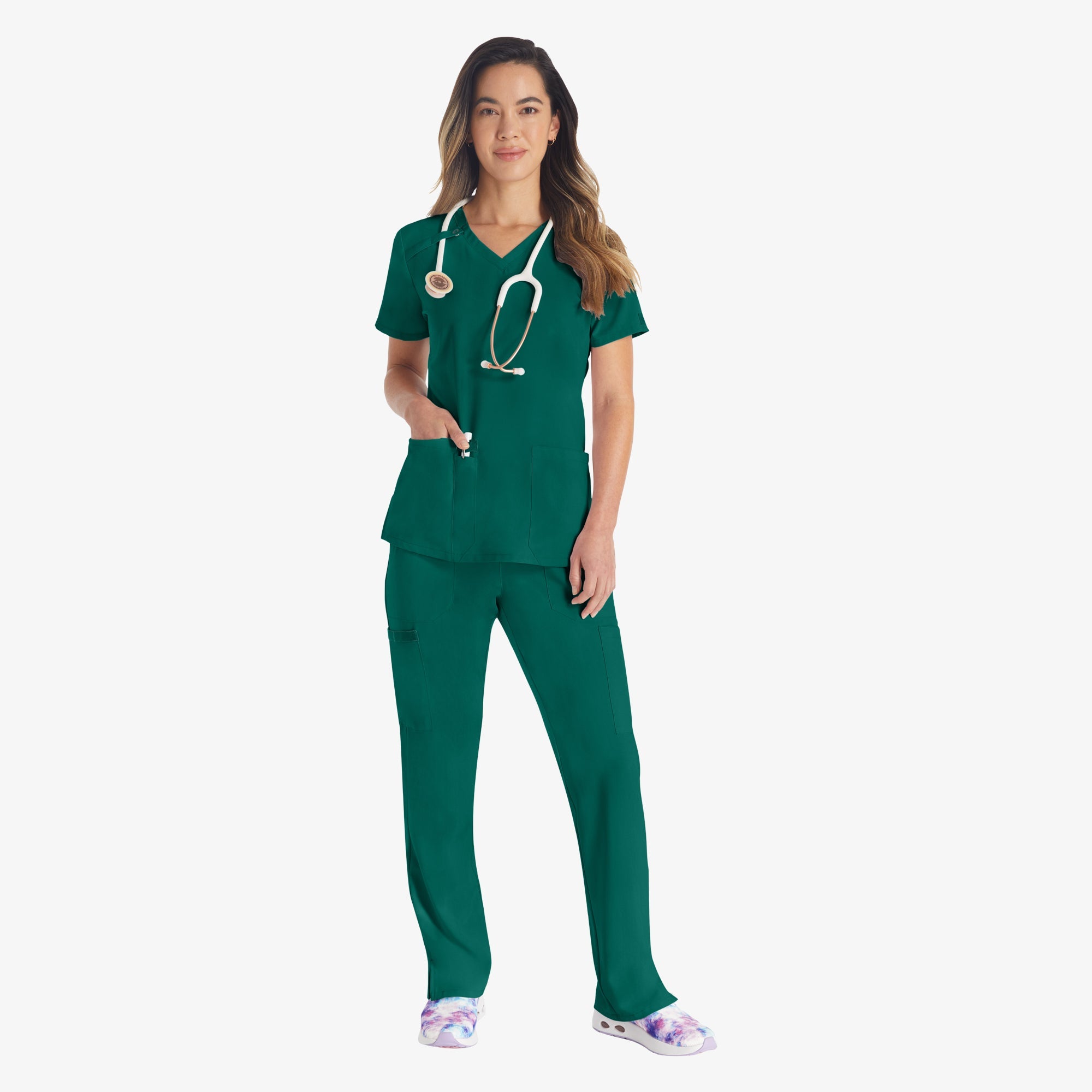 "Women's EDS Essentials V-Neck Scrub Top"