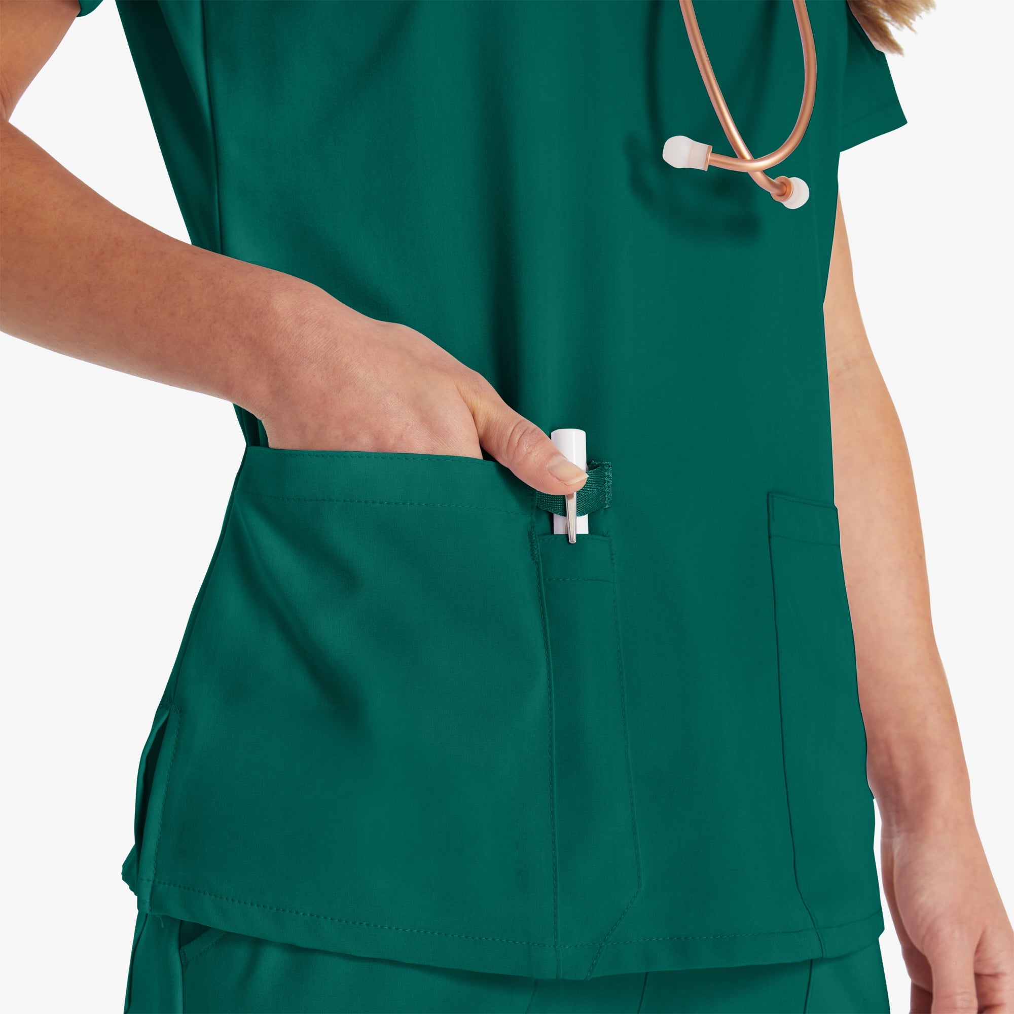 "Women's EDS Essentials V-Neck Scrub Top"