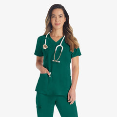 "Women's EDS Essentials V-Neck Scrub Top"