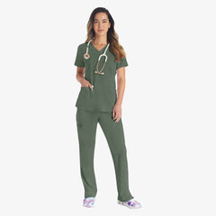 "Women's EDS Essentials V-Neck Scrub Top"