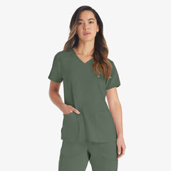 "Women's EDS Essentials V-Neck Scrub Top"