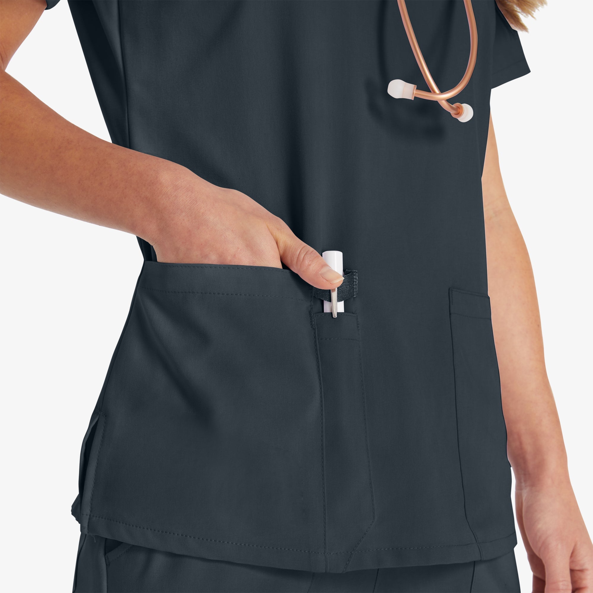 "Women's EDS Essentials V-Neck Scrub Top"