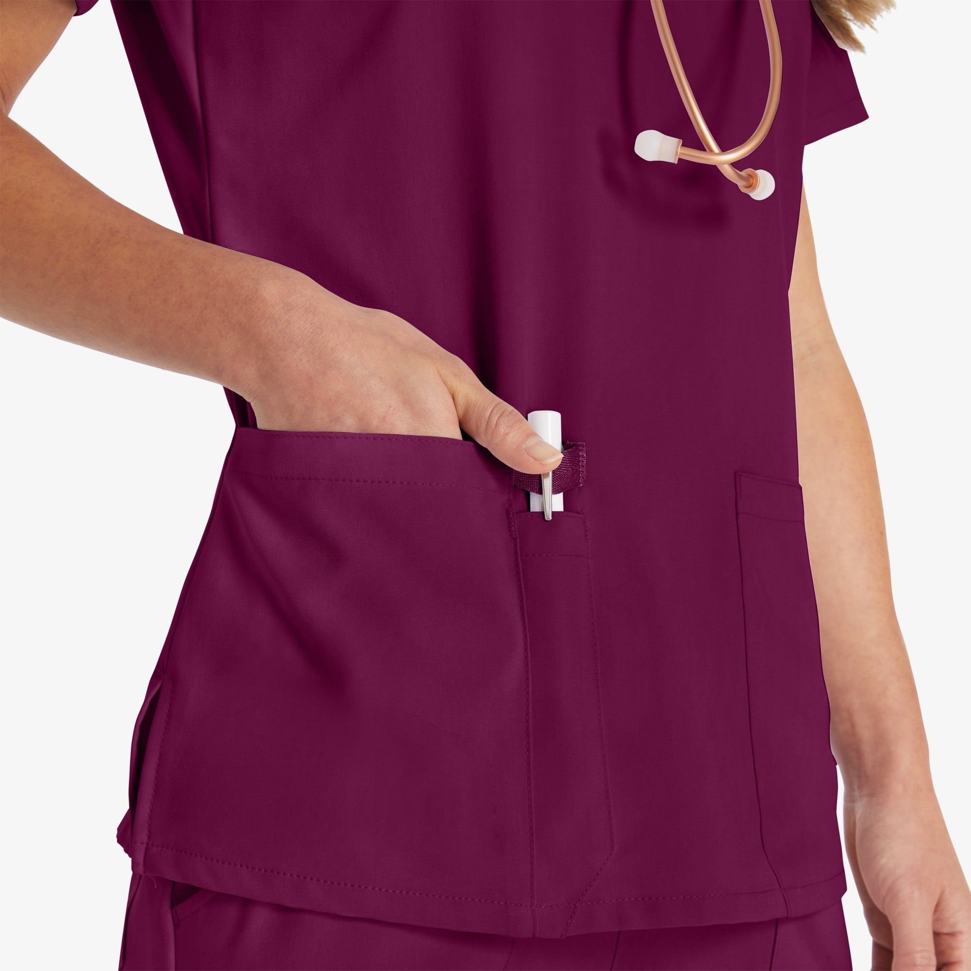 "Women's EDS Essentials V-Neck Scrub Top"