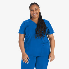 "Women's EDS Essentials Mock Wrap Scrub Top"