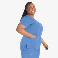 "Women's EDS Essentials Mock Wrap Scrub Top"