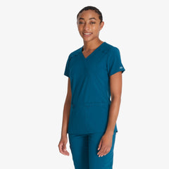 "Women's EDS Essentials Mock Wrap Scrub Top"
