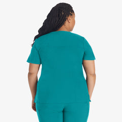 "Women's EDS Essentials Mock Wrap Scrub Top"