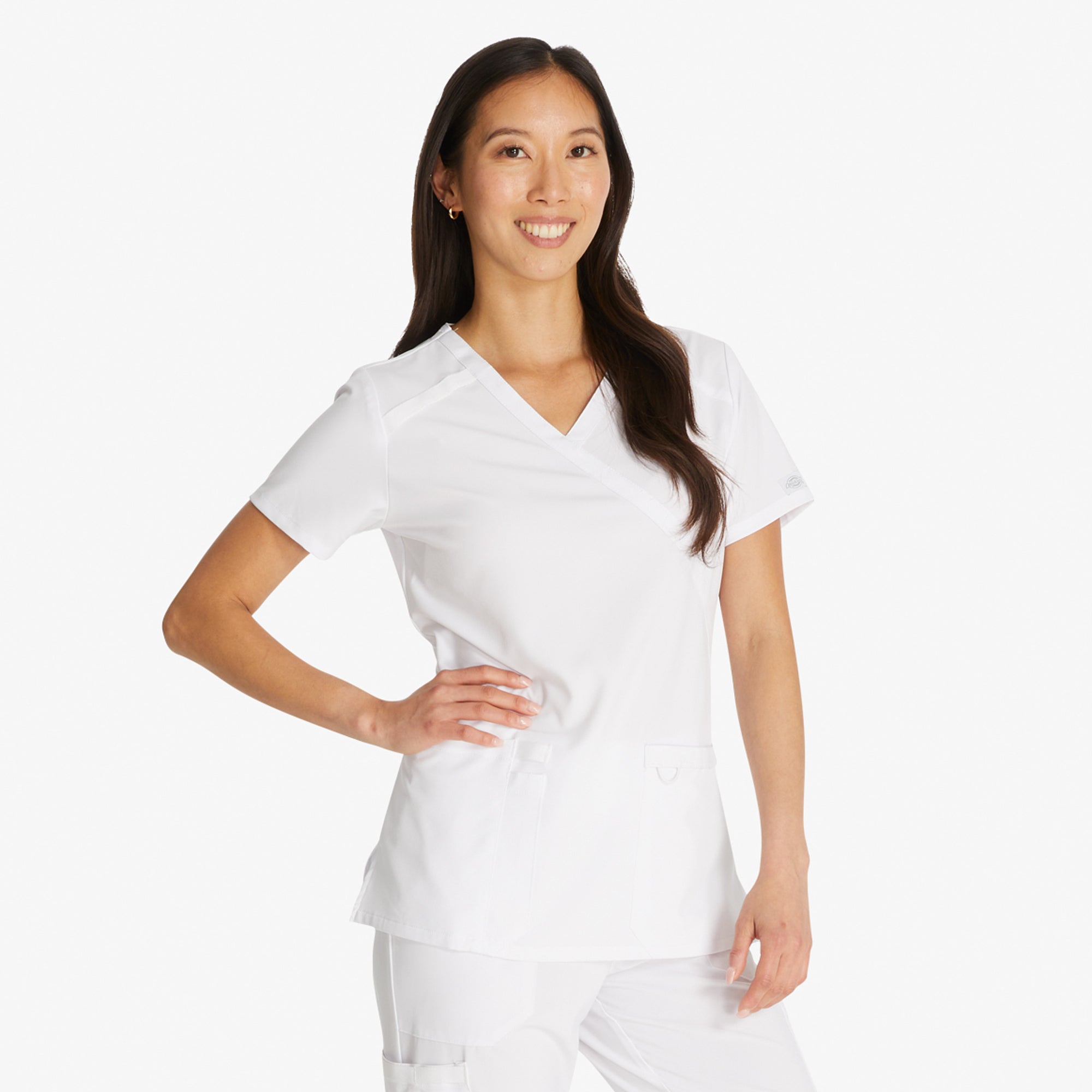 "Women's EDS Essentials Mock Wrap Scrub Top"