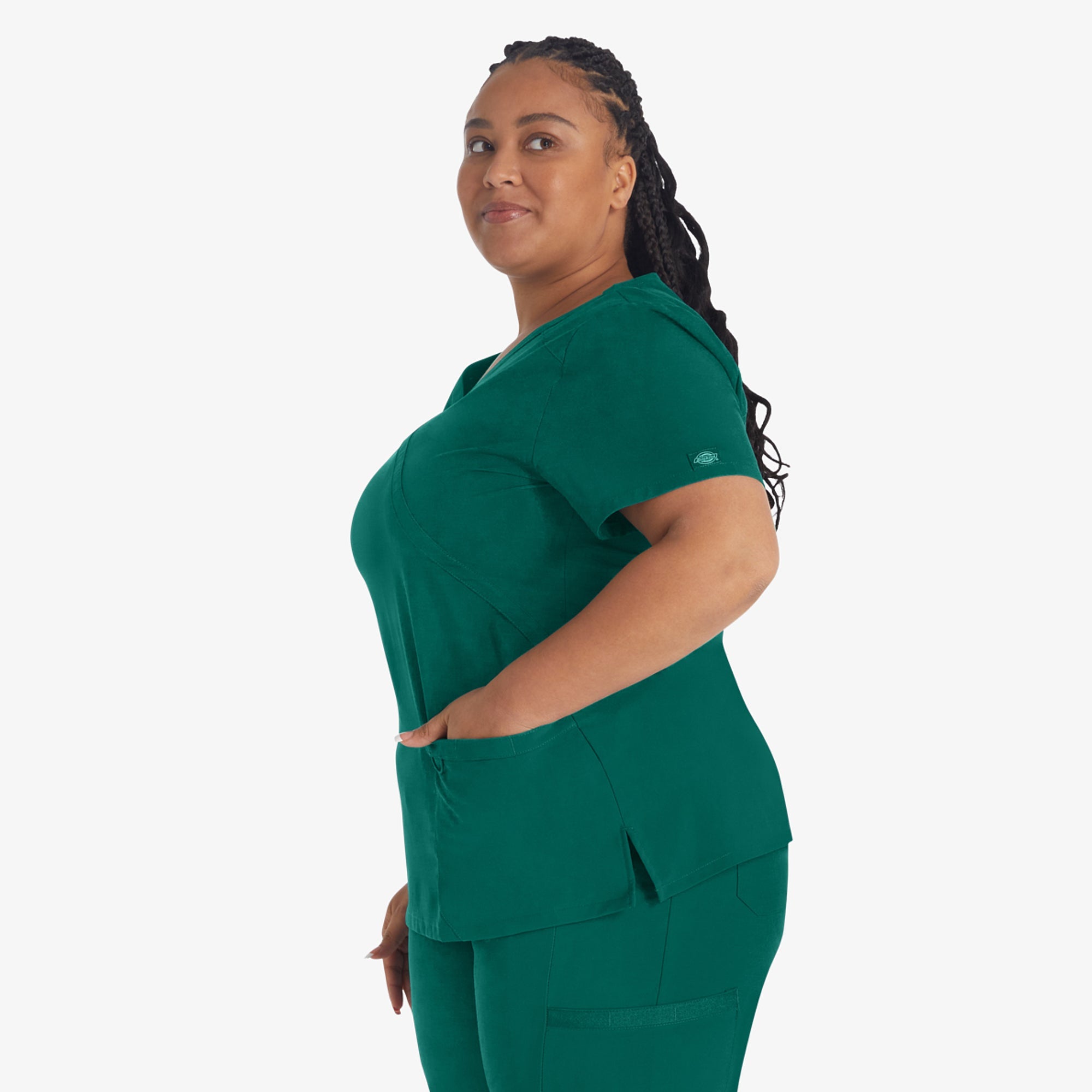 "Women's EDS Essentials Mock Wrap Scrub Top"