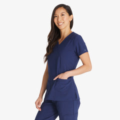 "Women's EDS Essentials Mock Wrap Scrub Top"