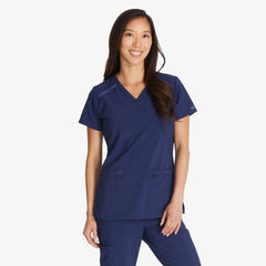 "Women's EDS Essentials Mock Wrap Scrub Top"