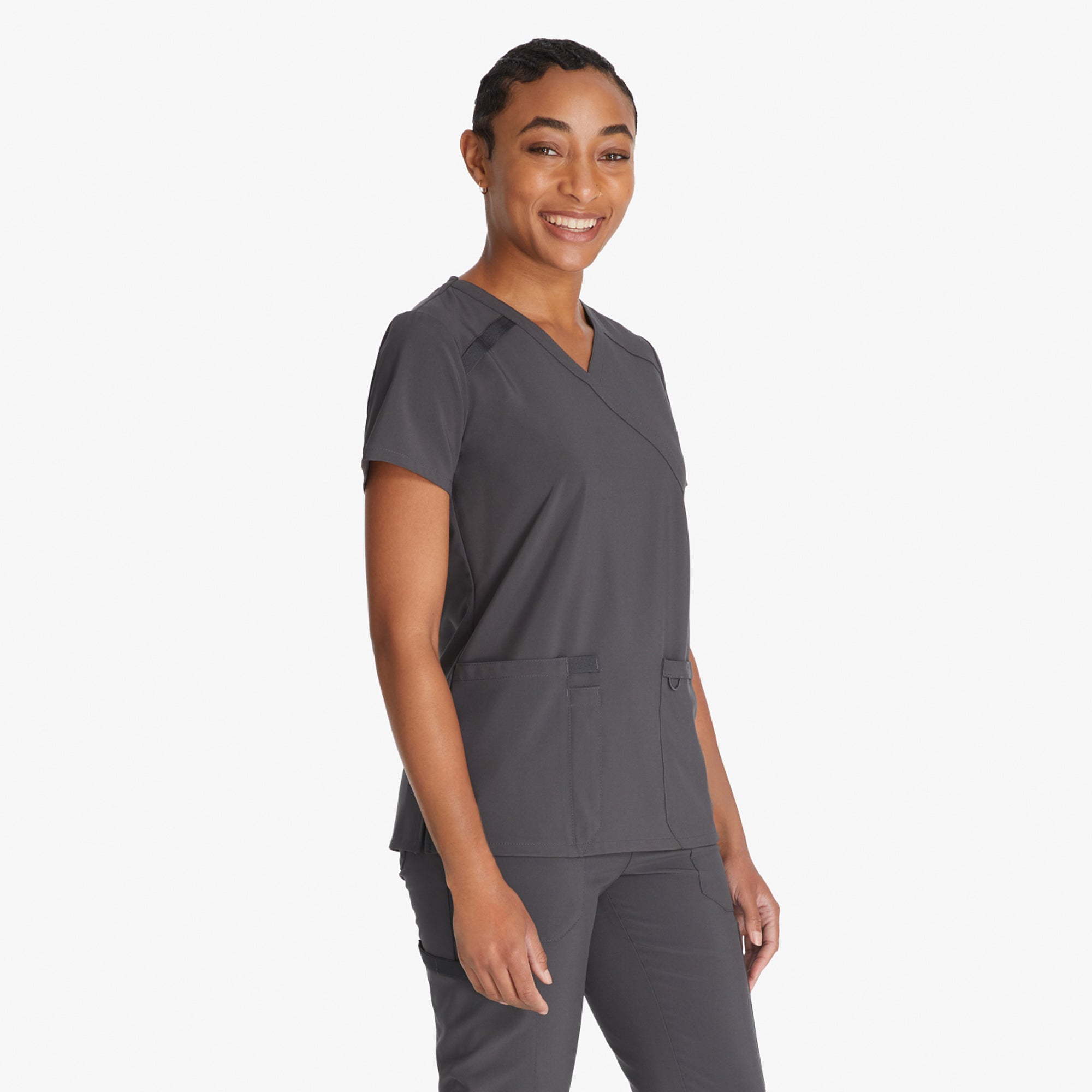 "Women's EDS Essentials Mock Wrap Scrub Top"