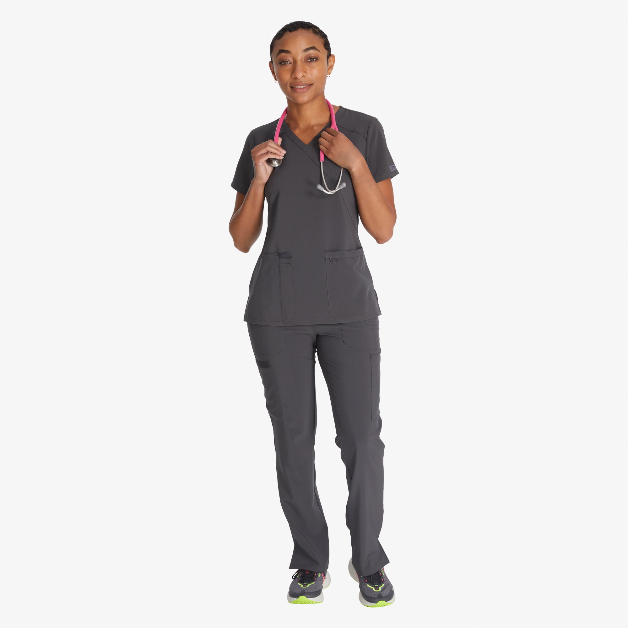 "Women's EDS Essentials Mock Wrap Scrub Top"