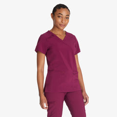 "Women's EDS Essentials Mock Wrap Scrub Top"