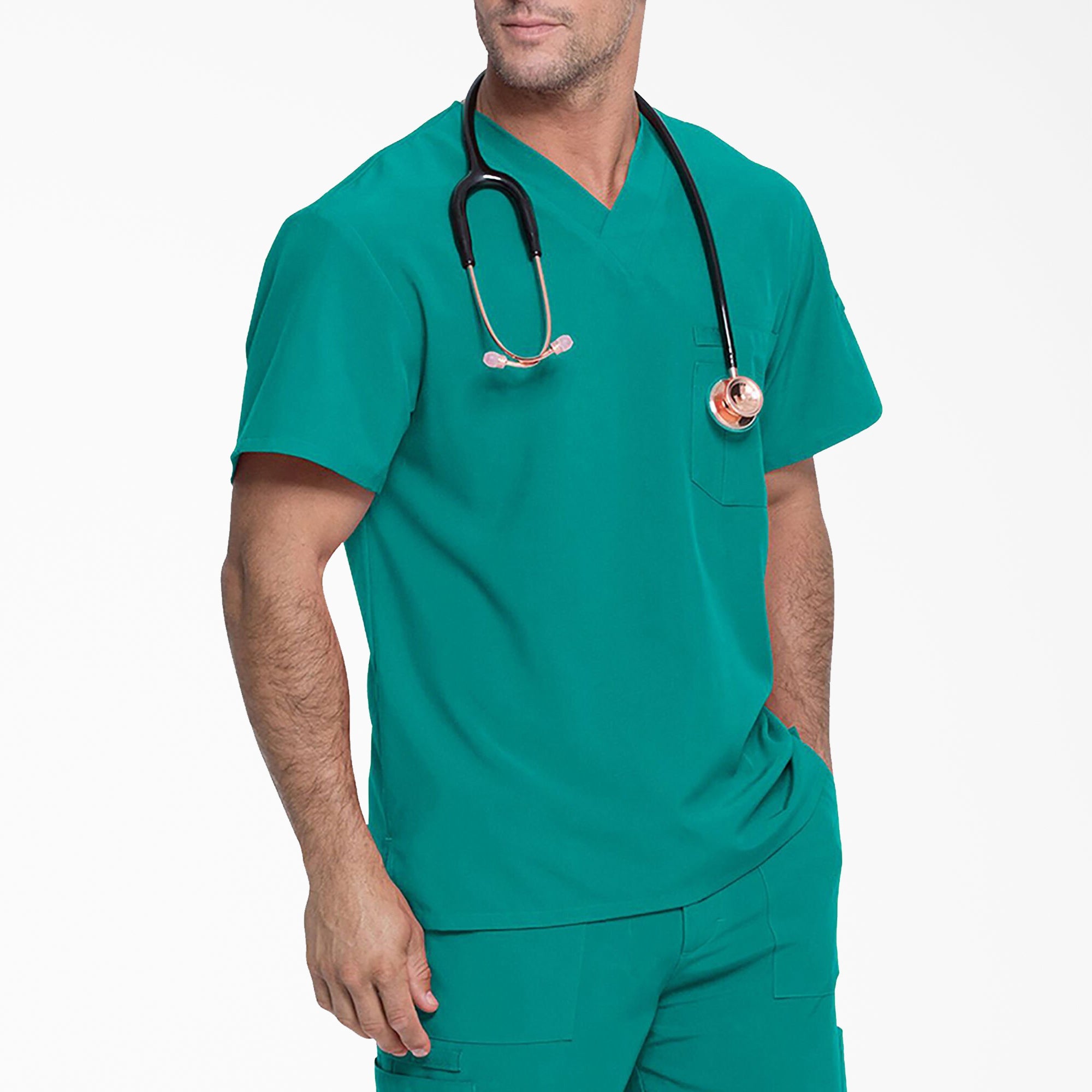 "Men's EDS Essentials Tuckable V-Neck Scrub Top"
