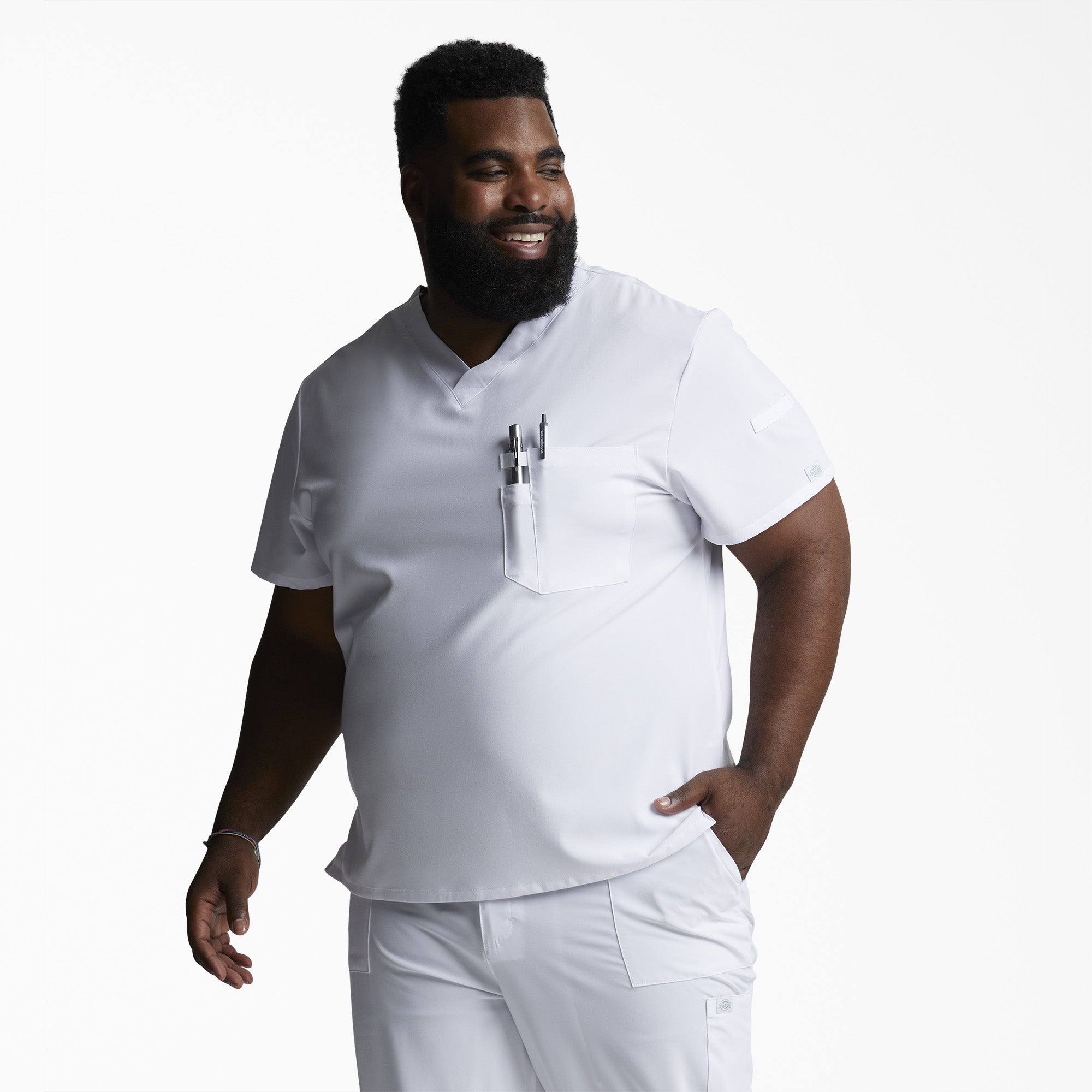 "Men's EDS Essentials Tuckable V-Neck Scrub Top"