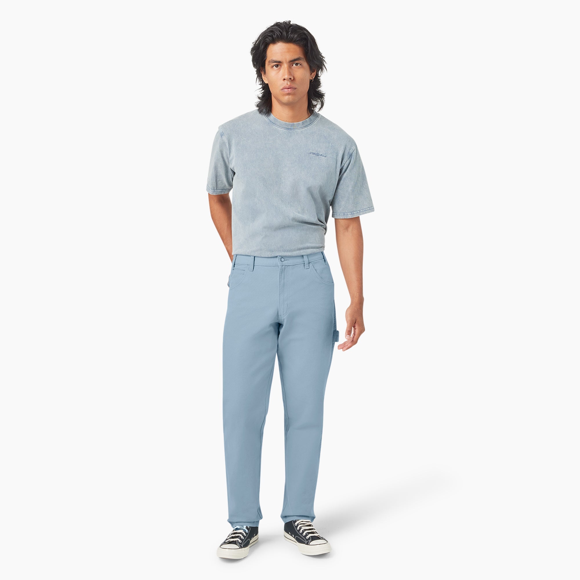 "Relaxed Fit Stonewashed Duck Carpenter Pants"