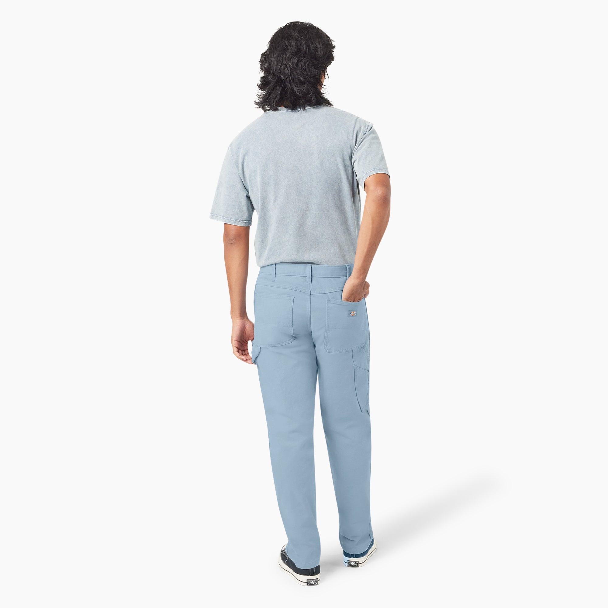 "Relaxed Fit Stonewashed Duck Carpenter Pants"