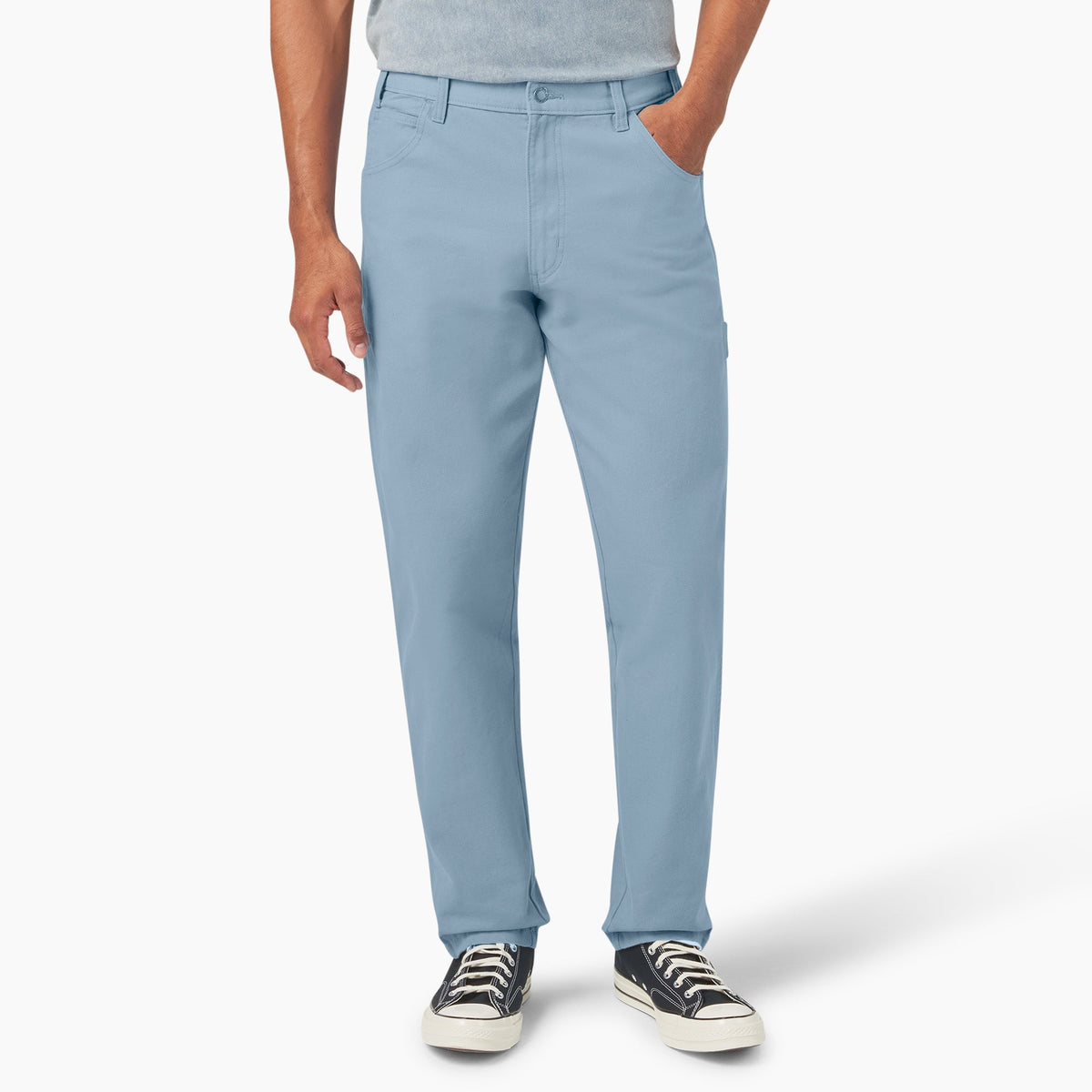 "Relaxed Fit Stonewashed Duck Carpenter Pants"