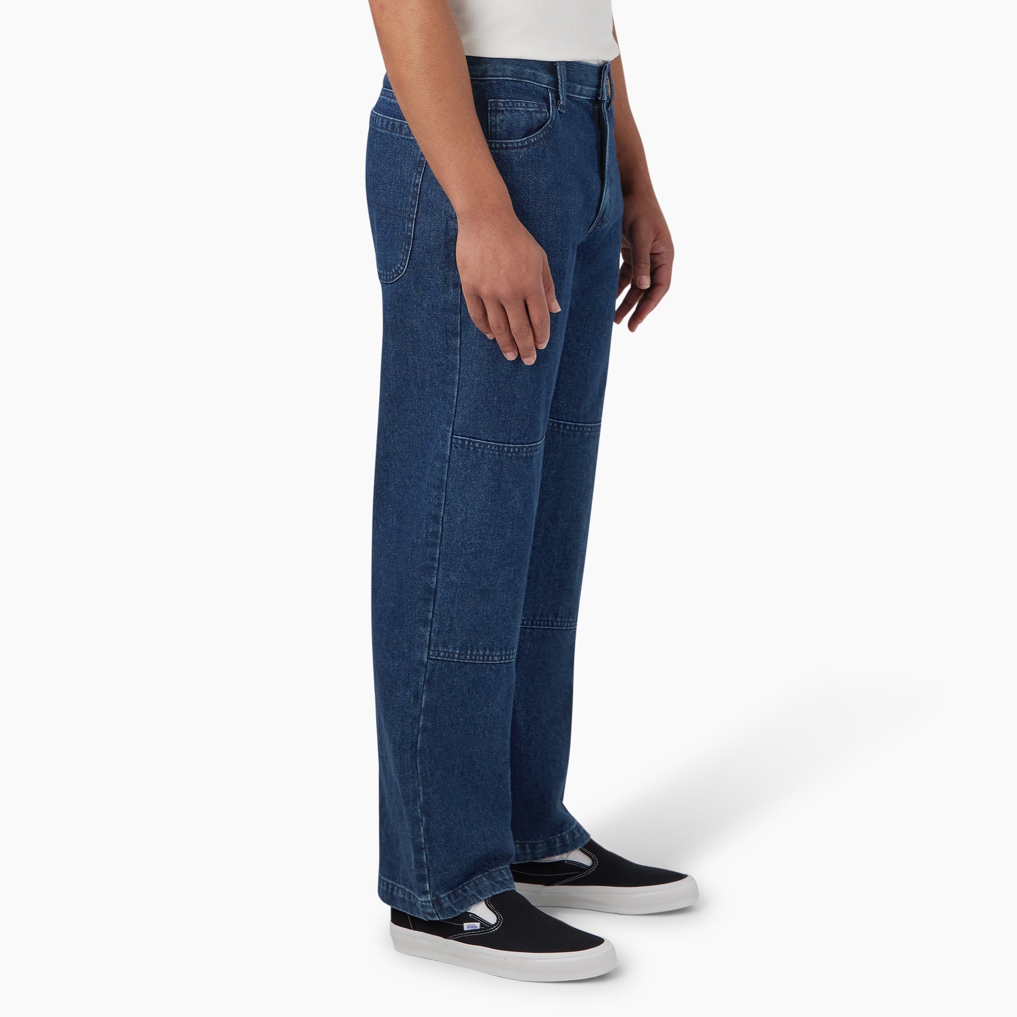 "Loose Fit Double Knee Jeans"
