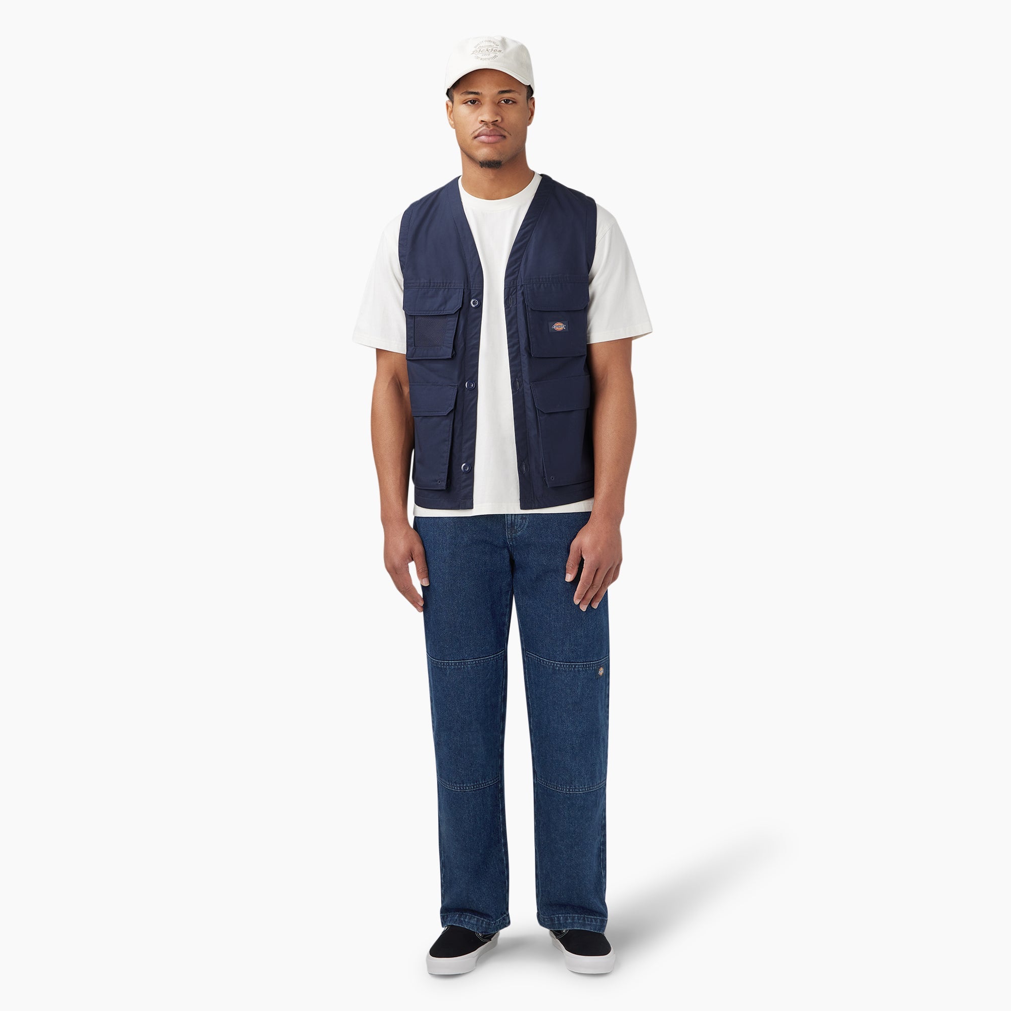 "Loose Fit Double Knee Jeans"