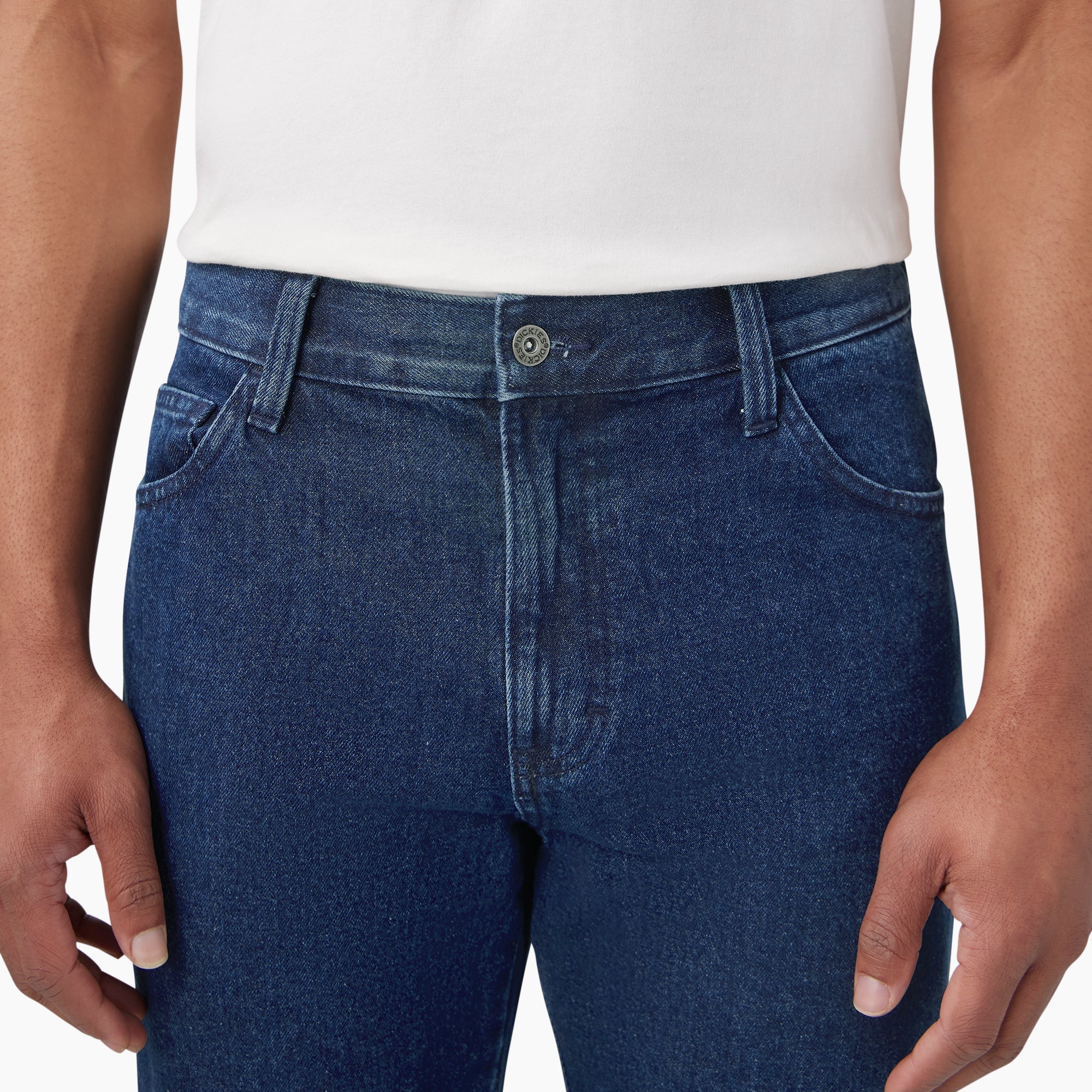 "Loose Fit Double Knee Jeans"