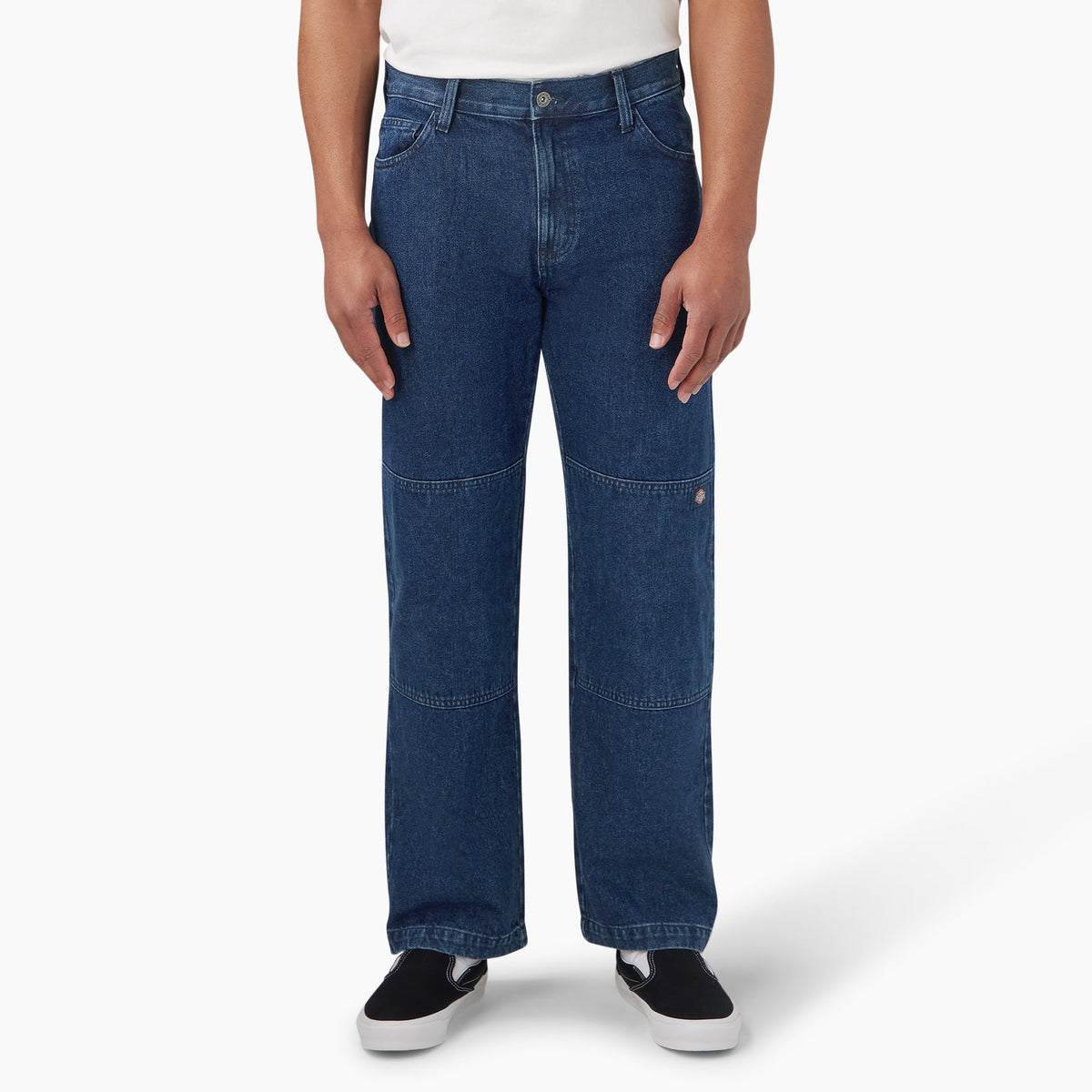 "Loose Fit Double Knee Jeans"