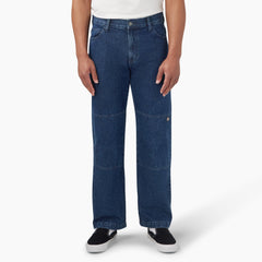 "Loose Fit Double Knee Jeans"