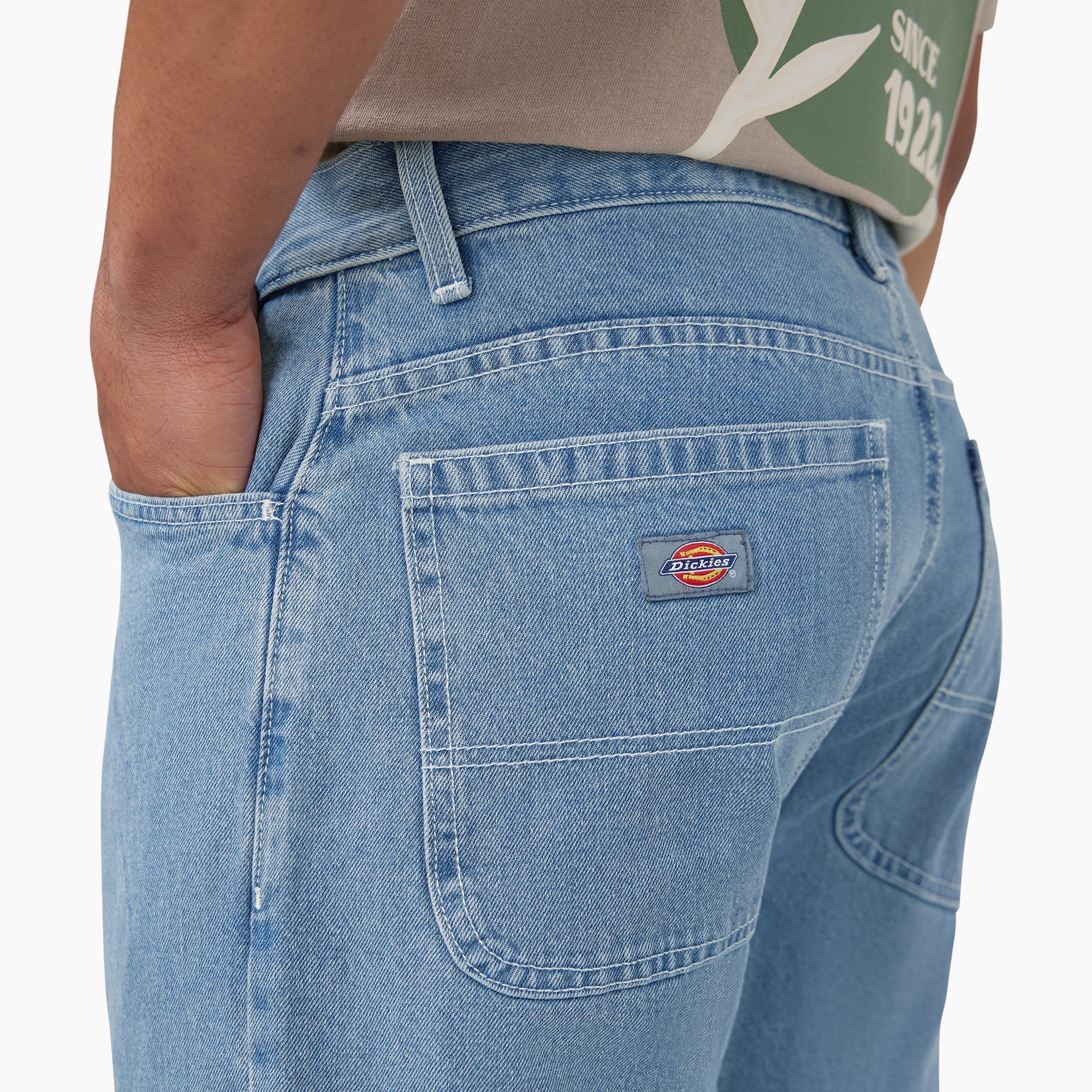 "Loose Fit Double Knee Jeans"