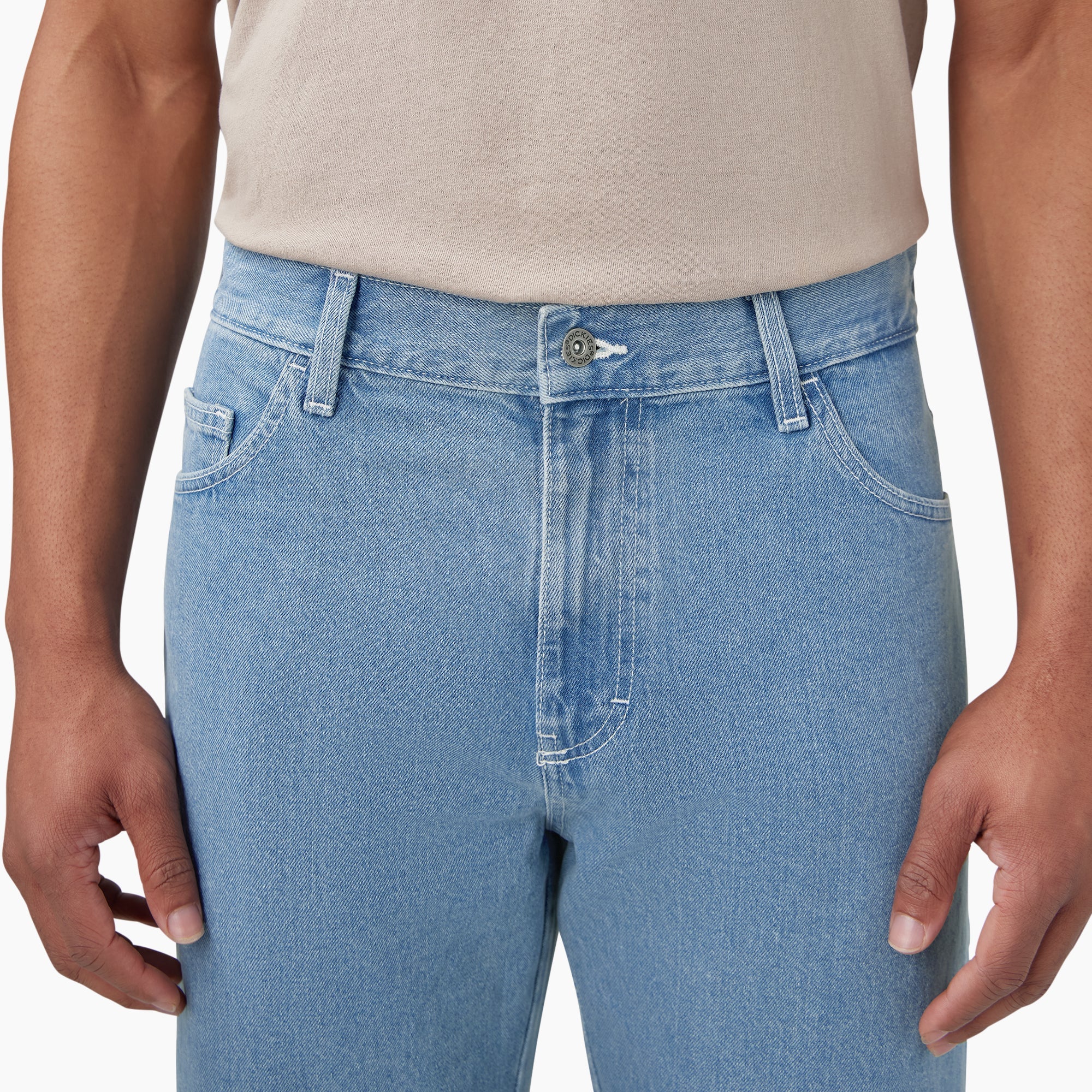 "Loose Fit Double Knee Jeans"