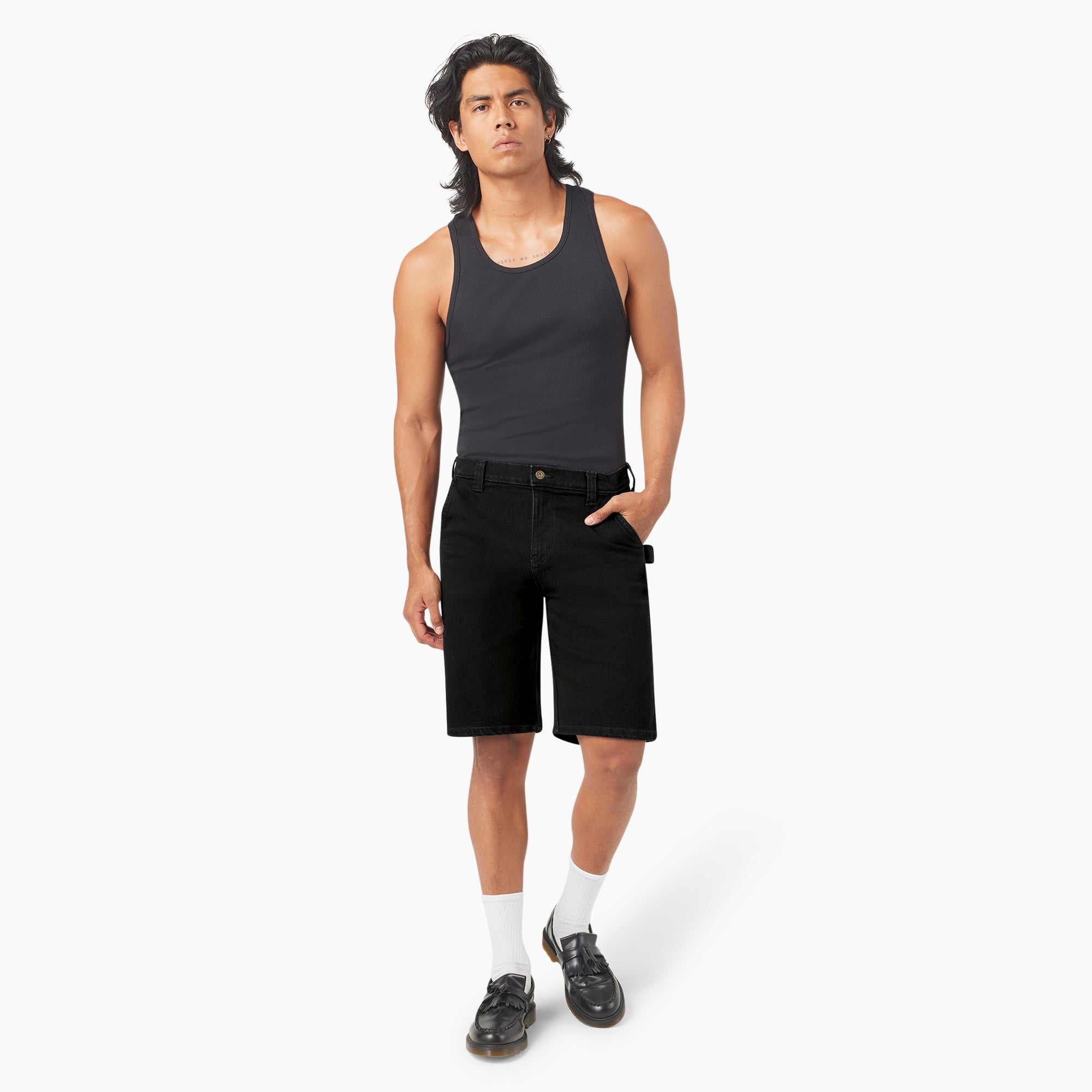 "Denim Utility Shorts, 11"""