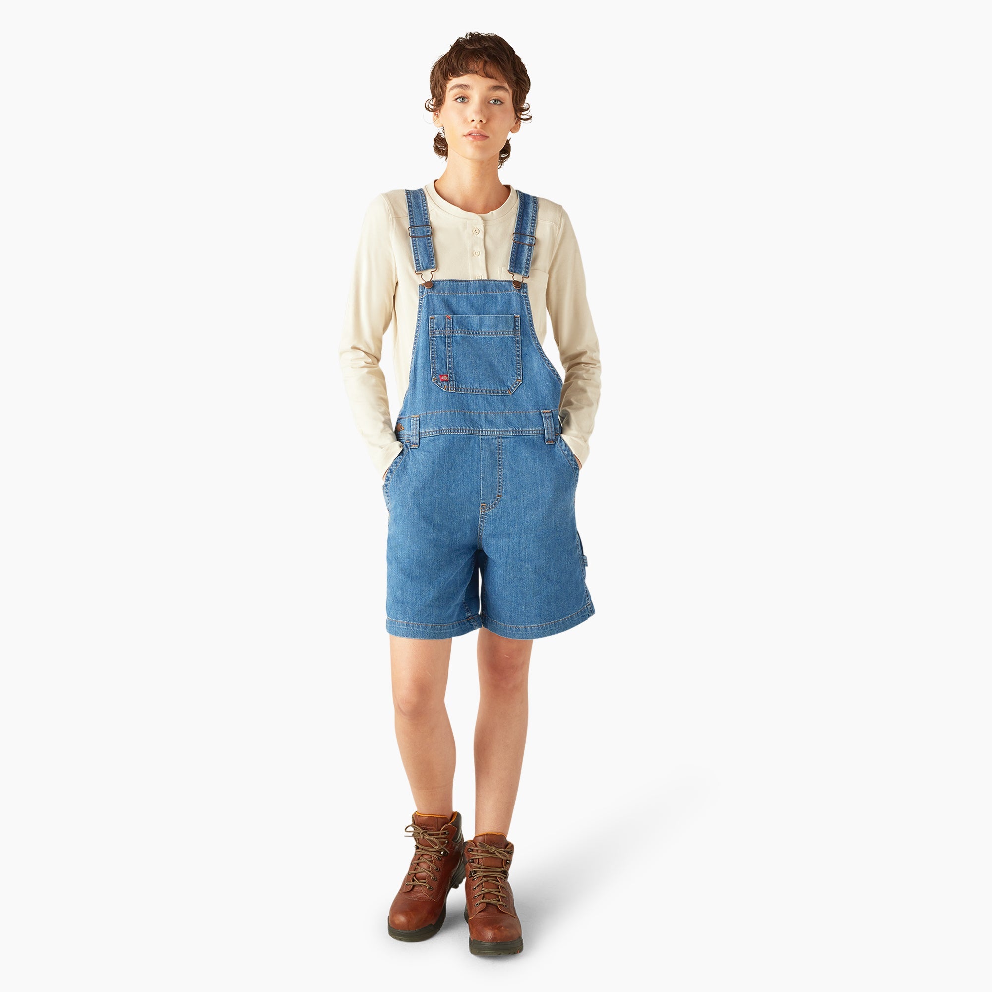 "Women's Relaxed Fit Bib Shortalls, 7"""