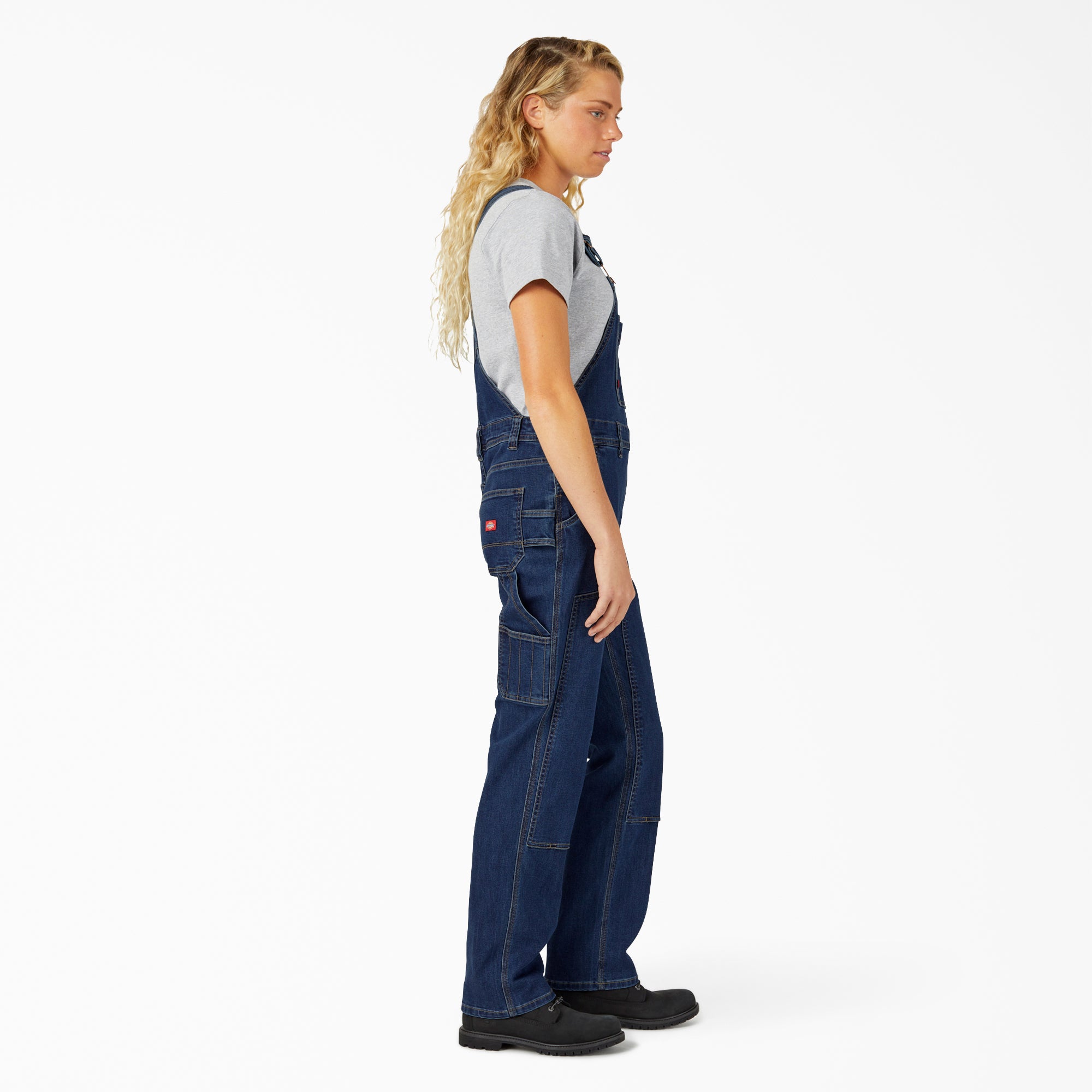 "Women's Straight Fit Denim Double Front Bib Overalls"
