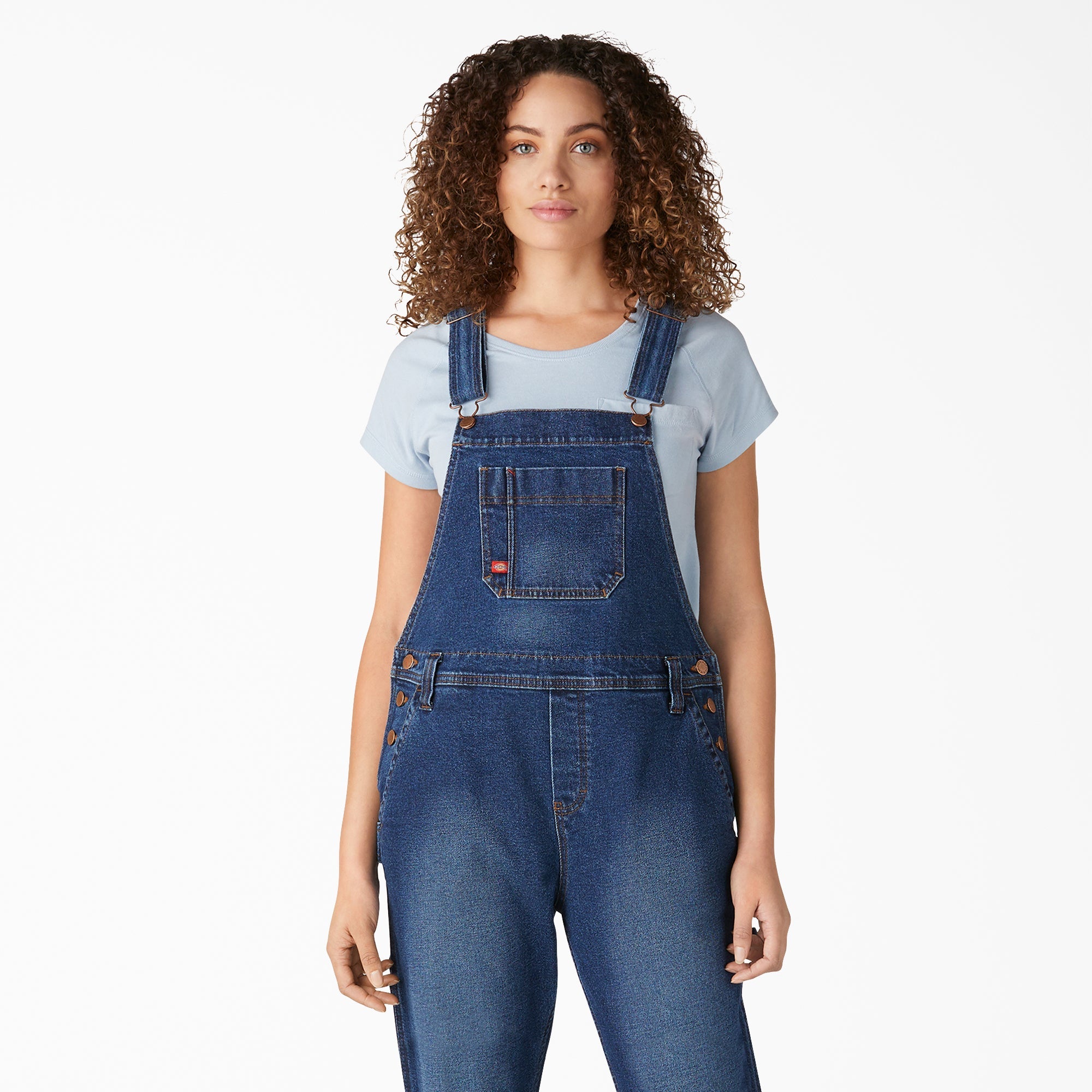 "Women's Denim Boyfriend Fit Bib Overalls"