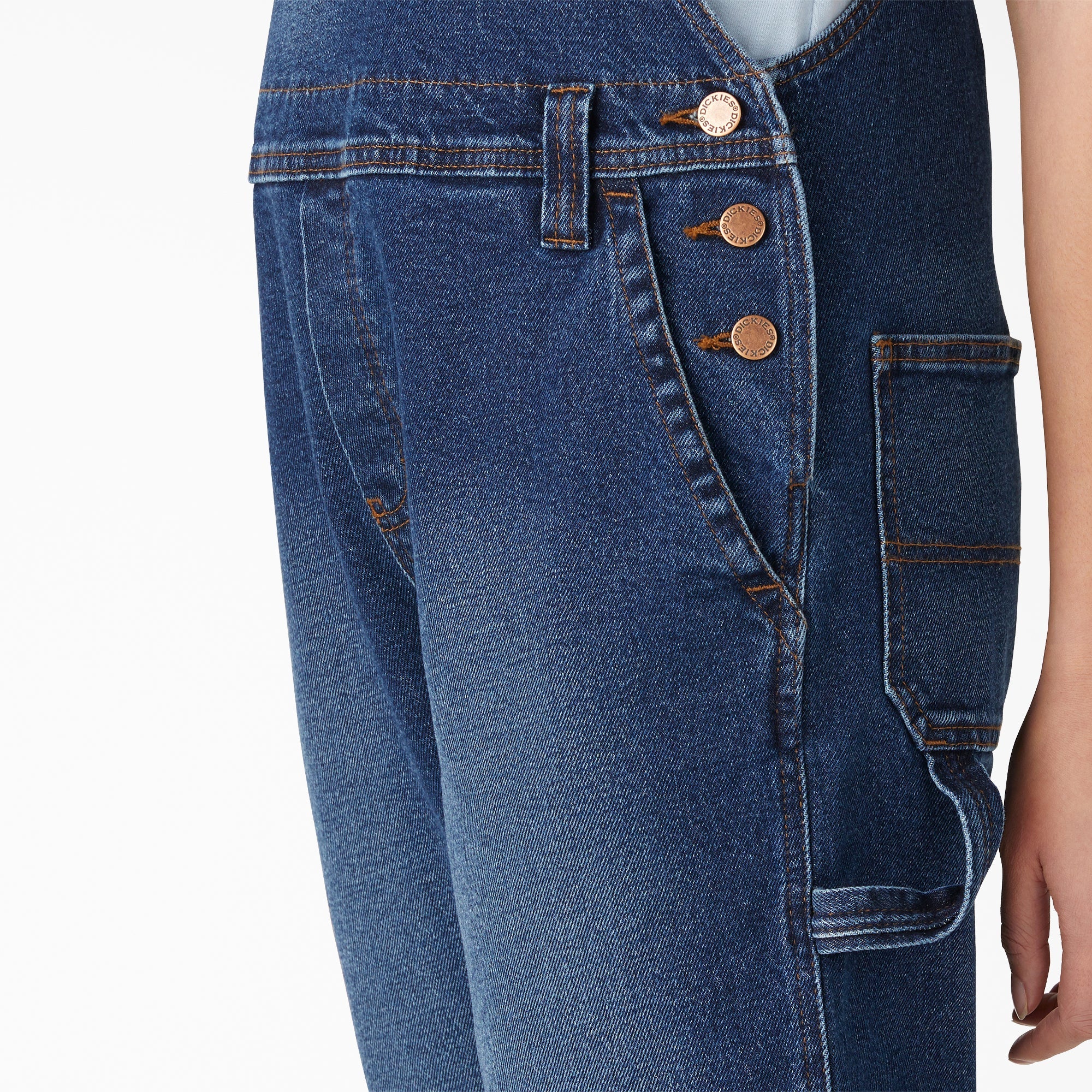"Women's Denim Boyfriend Fit Bib Overalls"
