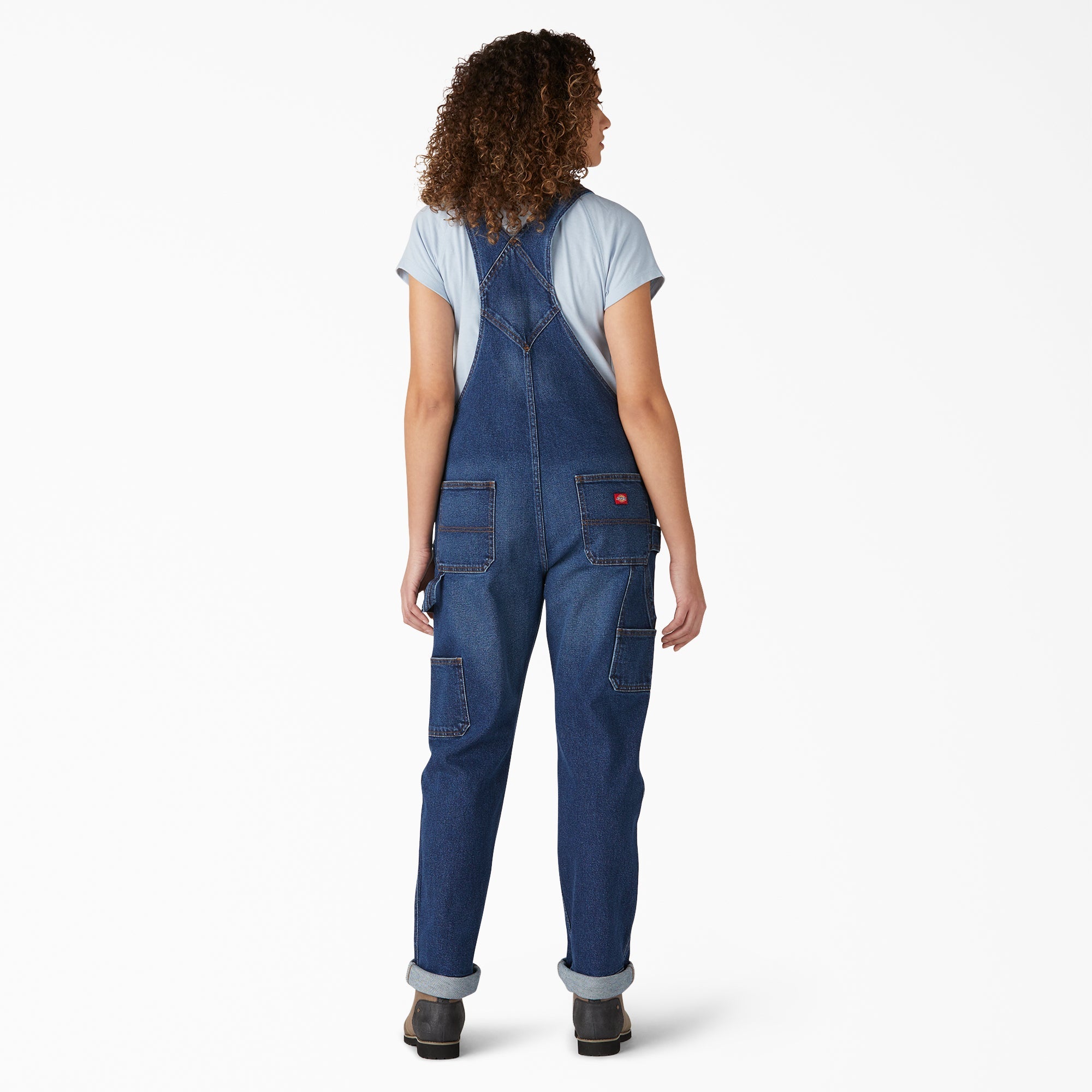 "Women's Denim Boyfriend Fit Bib Overalls"