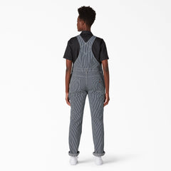 "Women's Hickory Stripe Double Knee Bib Overalls"