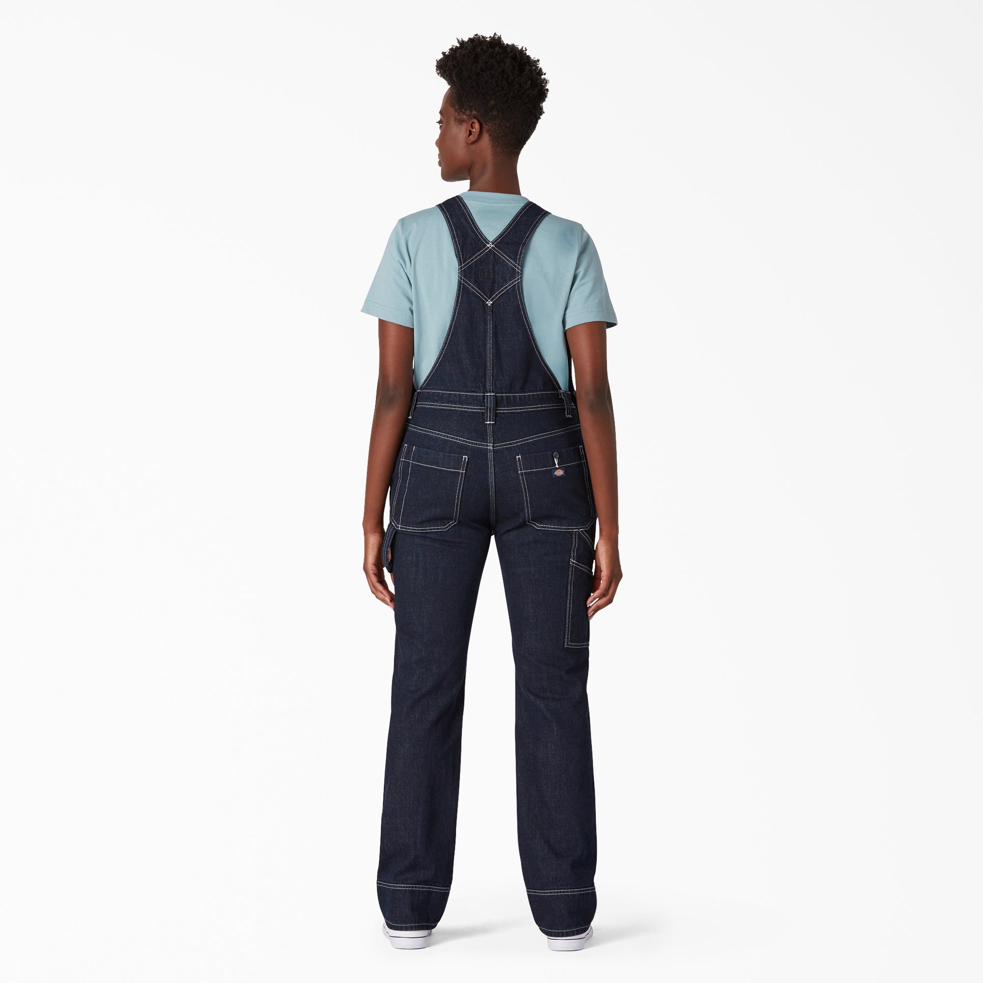 "Women's Denim Double Knee Bib Overalls"